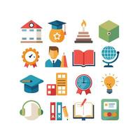 Education Icon Set Collection for Documents, Websites and Mobile Applications vector