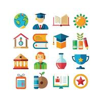 Education Icon Set Collection for Documents, Websites and Mobile Applications vector