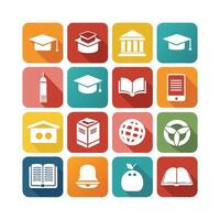Education Icon Set Collection for Documents, Websites and Mobile Applications vector
