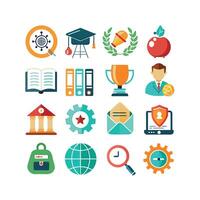 Education Icon Set Collection for Documents, Websites and Mobile Applications vector