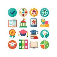Education Icon Set Collection for Documents, Websites and Mobile Applications vector