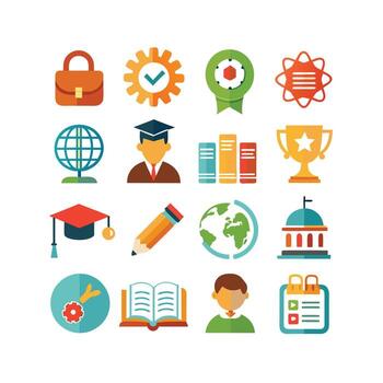 Education Icon Set Collection for Documents, Websites and Mobile Applications vector