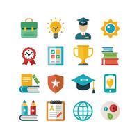 Education Icon Set Collection for Documents, Websites and Mobile Applications vector