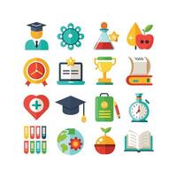 Education Icon Set Collection for Documents, Websites and Mobile Applications vector