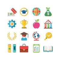 Education Icon Set Collection for Documents, Websites and Mobile Applications vector