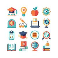 Education Icon Set Collection for Documents, Websites and Mobile Applications vector