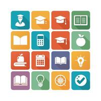 Education Icon Set Collection for Documents, Websites and Mobile Applications vector
