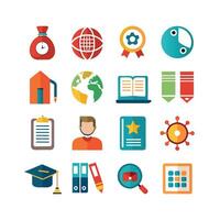 Education Icon Set Collection for Documents, Websites and Mobile Applications vector