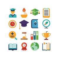 Education Icon Set Collection for Documents, Websites and Mobile Applications vector