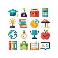 Education Icon Set Collection for Documents, Websites and Mobile Applications vector