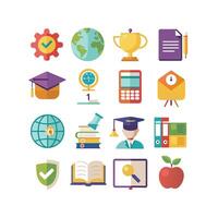 Education Icon Set Collection for Documents, Websites and Mobile Applications vector