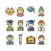 Education Icon Set Collection for Documents, Websites and Mobile Applications vector