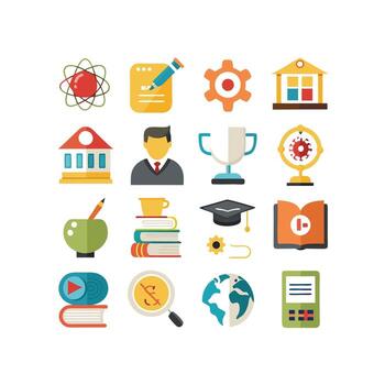 Education Icon Set Collection for Documents, Websites and Mobile Applications vector