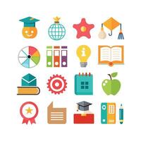 Education Icon Set Collection for Documents, Websites and Mobile Applications vector
