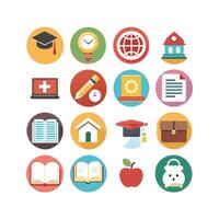 Education Icon Set Collection for Documents, Websites and Mobile Applications vector