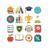 Education Icon Set Collection for Documents, Websites and Mobile Applications vector