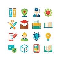 Education Icon Set Collection for Documents, Websites and Mobile Applications vector