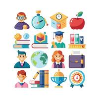 Education Icon Set Collection for Documents, Websites and Mobile Applications vector