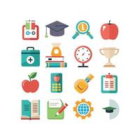 Education Icon Set Collection for Documents, Websites and Mobile Applications vector