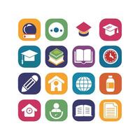 Education Icon Set Collection for Documents, Websites and Mobile Applications vector