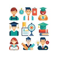 Education Icon Set Collection for Documents, Websites and Mobile Applications vector