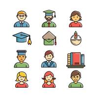 Education Icon Set Collection for Documents, Websites and Mobile Applications vector