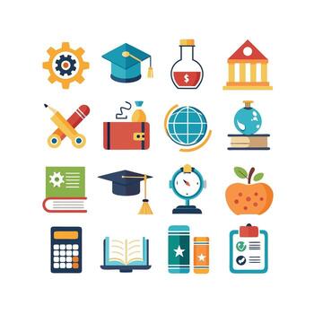 Education Icon Set Collection for Documents, Websites and Mobile Applications vector