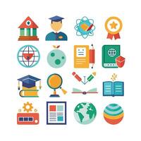 Education Icon Set Collection for Documents, Websites and Mobile Applications vector