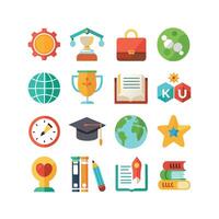 Education Icon Set Collection for Documents, Websites and Mobile Applications vector