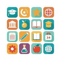 Education Icon Set Collection for Documents, Websites and Mobile Applications vector