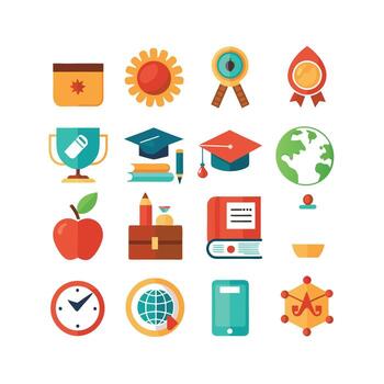 Education Icon Set Collection for Documents, Websites and Mobile Applications vector