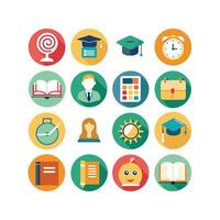 Education Icon Set Collection for Documents, Websites and Mobile Applications vector
