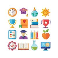 Education Icon Set Collection for Documents, Websites and Mobile Applications vector