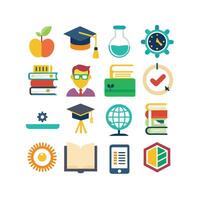 Education Icon Set Collection for Documents, Websites and Mobile Applications vector