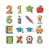 Education Icon Set Collection for Documents, Websites and Mobile Applications vector