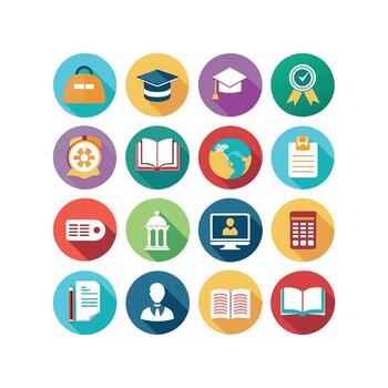 Education Icon Set Collection for Documents, Websites and Mobile Applications vector