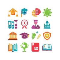 Education Icon Set Collection for Documents, Websites and Mobile Applications vector