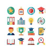Education Icon Set Collection for Documents, Websites and Mobile Applications vector
