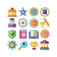 Education Icon Set Collection for Documents, Websites and Mobile Applications vector