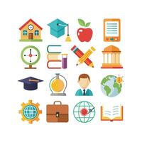 Education Icon Set Collection for Documents, Websites and Mobile Applications vector