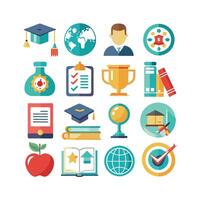 Education Icon Set Collection for Documents, Websites and Mobile Applications vector