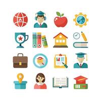 Education Icon Set Collection for Documents, Websites and Mobile Applications vector