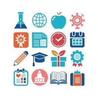 Education Icon Set Collection for Documents, Websites and Mobile Applications vector
