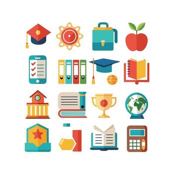 Education Icon Set Collection for Documents, Websites and Mobile Applications vector