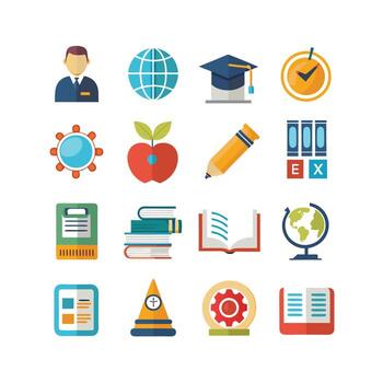 Education Icon Set Collection for Documents, Websites and Mobile Applications vector
