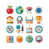 Education Icon Set Collection for Documents, Websites and Mobile Applications vector