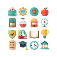 Education Icon Set Collection for Documents, Websites and Mobile Applications vector
