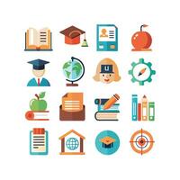 Education Icon Set Collection for Documents, Websites and Mobile Applications vector