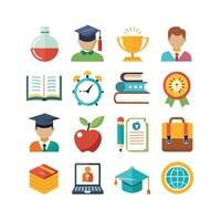 Education Icon Set Collection for Documents, Websites and Mobile Applications vector