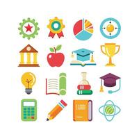 Education Icon Set Collection for Documents, Websites and Mobile Applications vector